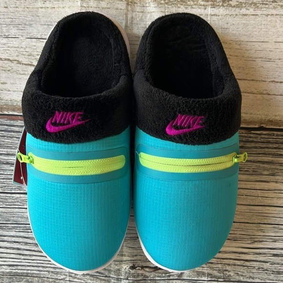 Nike Women’s Burrows Turquoise Blue/Blk ( Slip on ) Size 6 - Picture 2 of 10